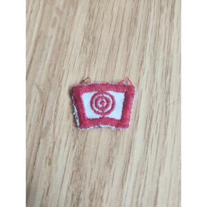 Vintage BSA Boy Scouts Marksmanship Award Patch Red Target Shooting Badge Retro